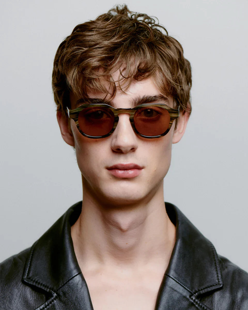 Zan Sunglasses - Striped Horn